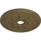 Ekena Millwork Rose and Ribbon Ceiling Medallion (Canopies up to 4"), 23 5/8"OD x 4"ID x 1 1/2"P, Mississippi Mud CM23ROMMF - alternate 2